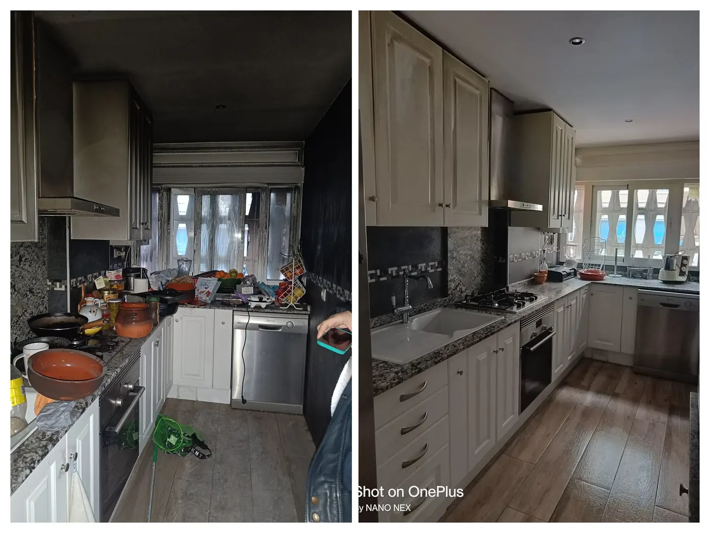 Antes y después de limpieza post incendio en Sonseca - caso real 2